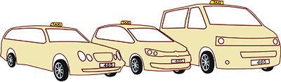 3-taxi-outline